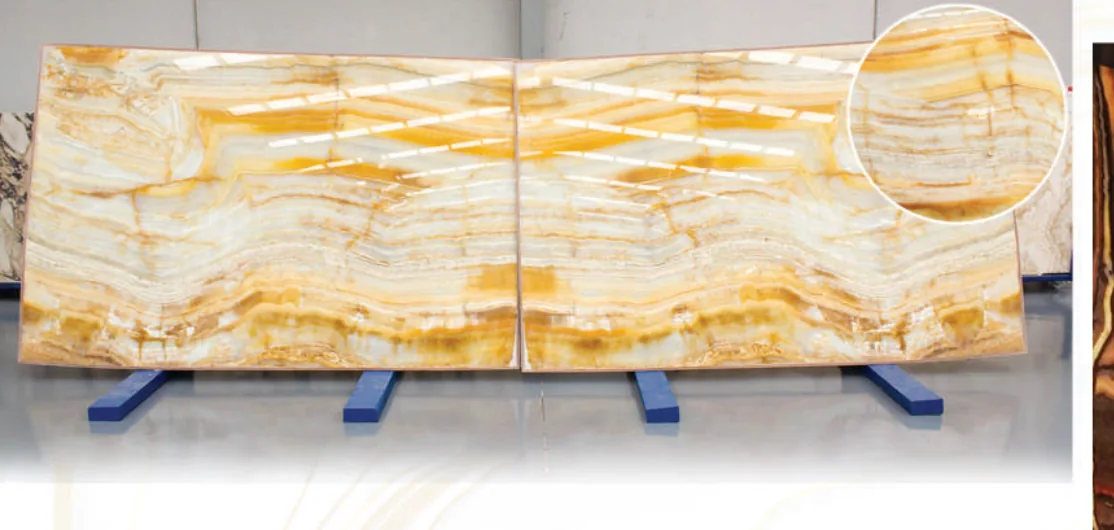 Natural stone slab: Amber Orange Onyx