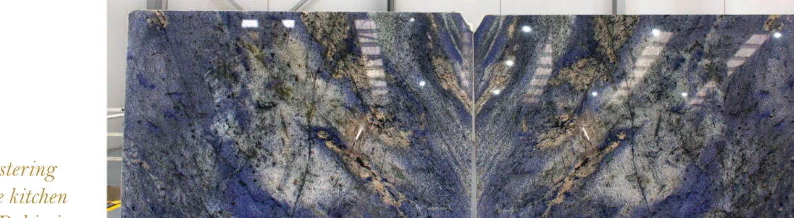 Natural stone slab: Blue Bahia
