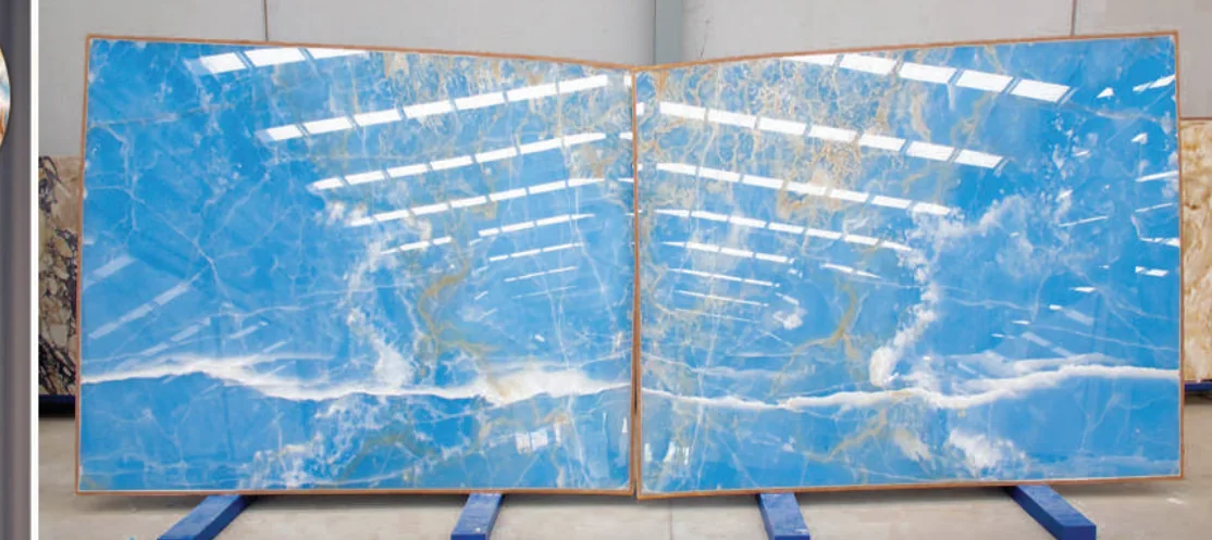 Natural stone slab: Blue Onyx