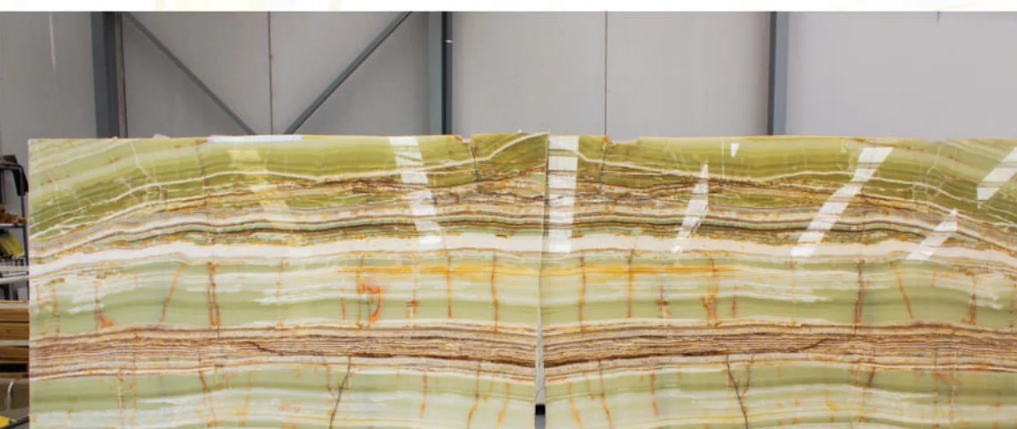 Natural stone slab: Green Esmeralda Onyx