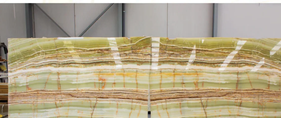Natural stone slab: Green Esmeralda Onyx