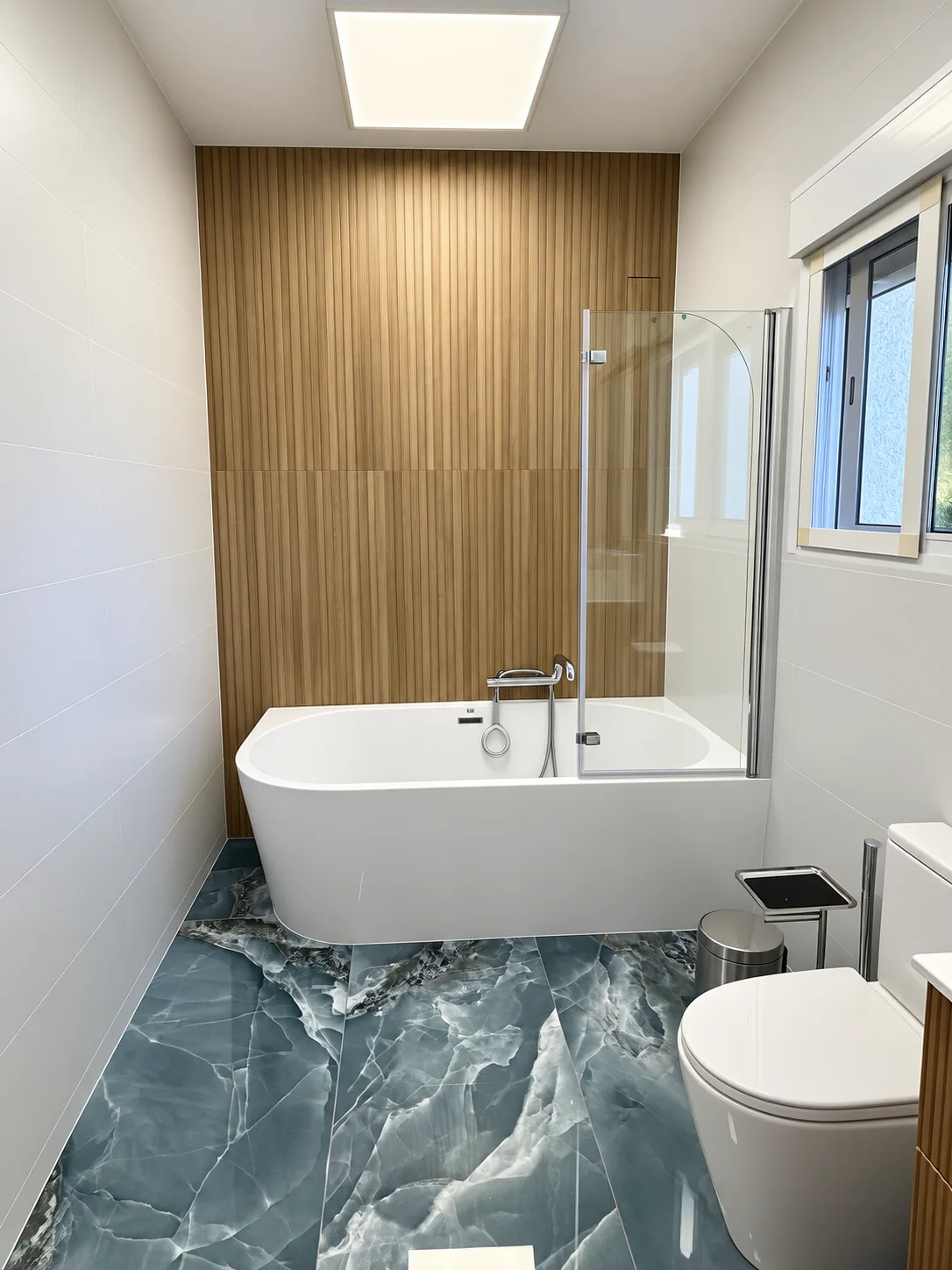Completed bathroom renovation