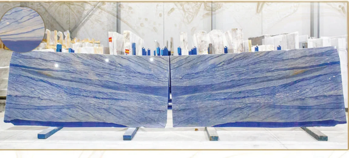 Natural stone slab: Blue Macaubas