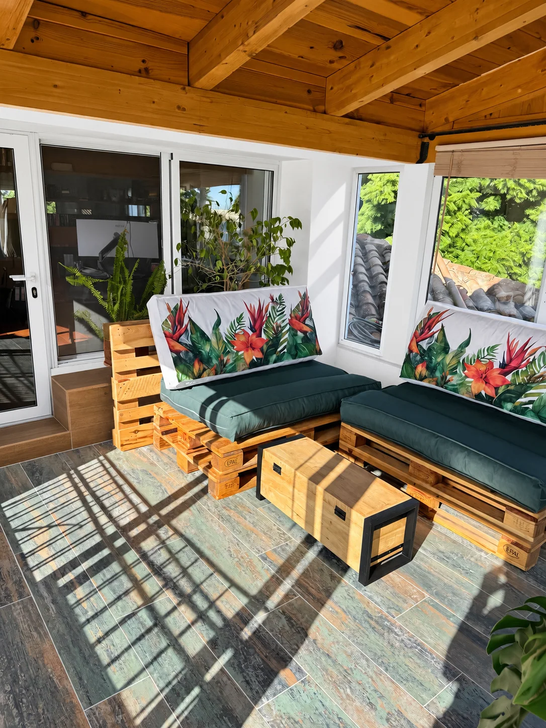 Completed bright sun room